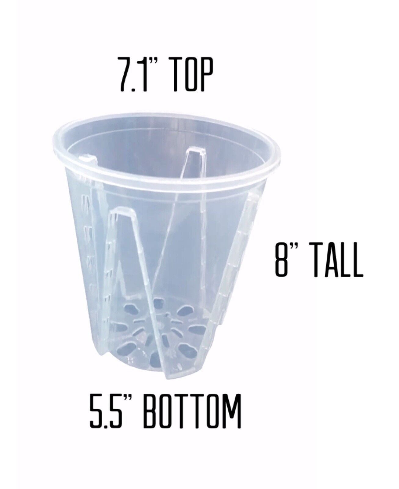 7 inch planter plastic 7” Clear Plastic Planters Tall – Northern Light Nursery