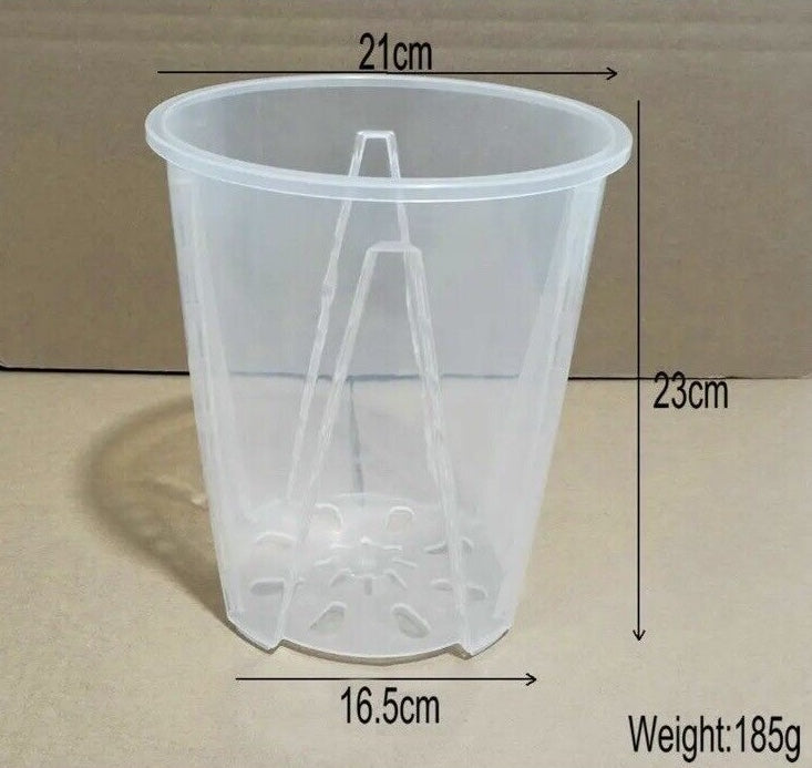 8” XL Clear Plastic Planters Tall