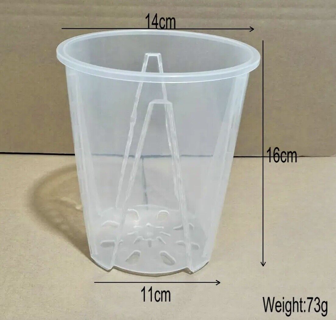 5” Clear Plastic Planters Tall